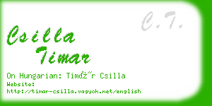 csilla timar business card